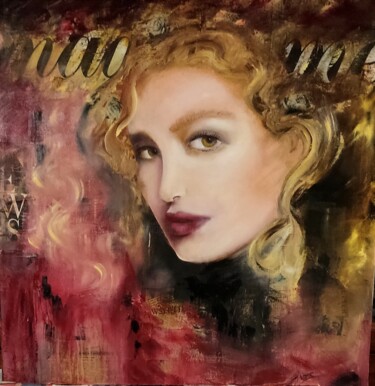 Painting titled "Portrait 3" by Danielle Mangeon, Original Artwork, Oil