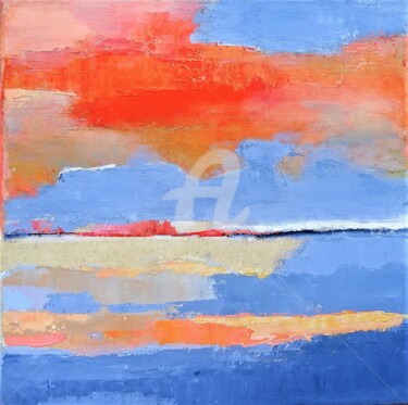 Peinture intitulée "le-nuage-rouge.jpg" par Danielle Perucca, Œuvre d'art originale