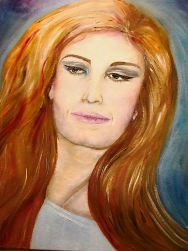 Painting titled "Dalida" by Danielle Raillon, Original Artwork, Oil