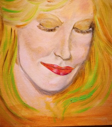 Painting titled "Silvie Vartan" by Danielle Raillon, Original Artwork
