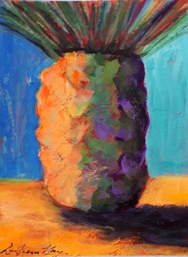 Peinture intitulée "ananas 112" par Danielle Tremblay, Œuvre d'art originale, Acrylique