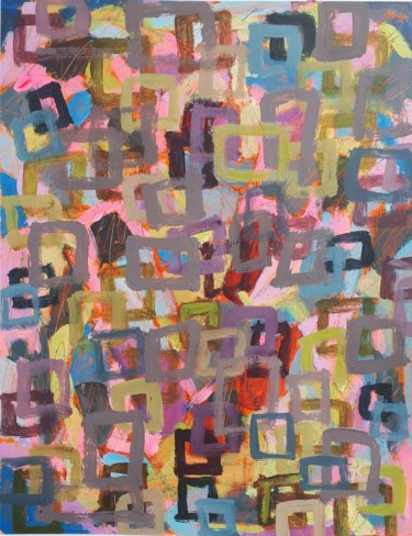 Peinture intitulée "204 abstrait taupe" par Danielle Tremblay, Œuvre d'art originale, Acrylique
