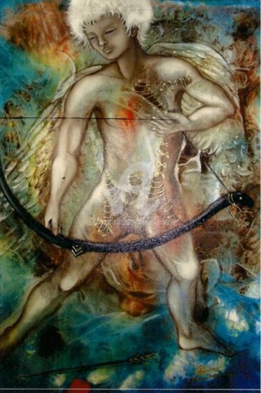 Pintura intitulada "l' amour raccommodé" por Danielle Vasa, Obras de arte originais, Óleo
