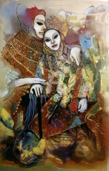 Pittura intitolato "Tendresse" da Danielle Vasa, Opera d'arte originale, Olio