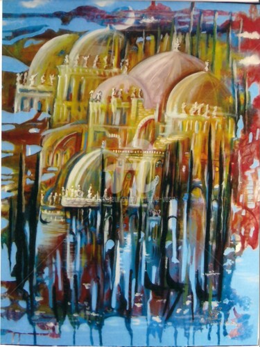 Painting titled "Vision de Venise" by Danielle Vasa, Original Artwork, Oil