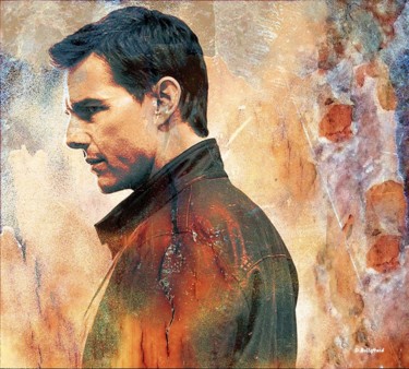 Arts numériques intitulée "Tom Cruise" par Danielle Bellefroid, Œuvre d'art originale, Peinture numérique