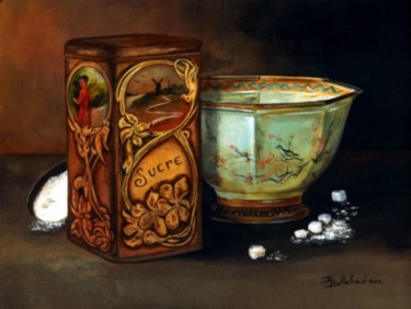 Peinture intitulée "La petite boite à d…" par Danielle Bellefroid, Œuvre d'art originale