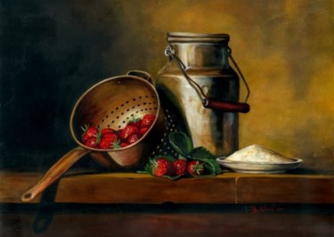 Painting titled "Saveur d'enfance" by Danielle Bellefroid, Original Artwork