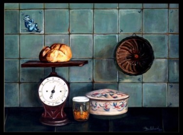 Peinture intitulée "Du pain et du miel" par Danielle Bellefroid, Œuvre d'art originale