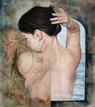 Peinture intitulée "Passe le temps" par Danielle Bellefroid, Œuvre d'art originale, Acrylique
