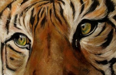 Peinture intitulée "Tigre 1" par Danielle Bellefroid, Œuvre d'art originale