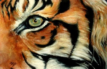 Peinture intitulée "Tigre 3" par Danielle Bellefroid, Œuvre d'art originale