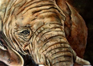 Peinture intitulée "Tembo 1" par Danielle Bellefroid, Œuvre d'art originale, Huile