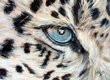 Peinture intitulée "blue eyes 3" par Danielle Bellefroid, Œuvre d'art originale, Huile