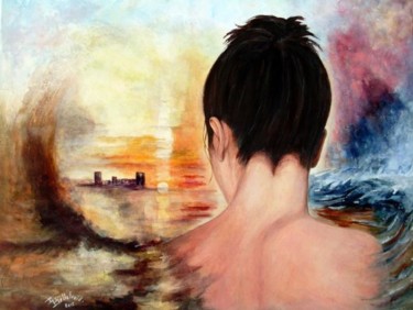 Painting titled "Regard vers Turner" by Danielle Bellefroid, Original Artwork, Acrylic