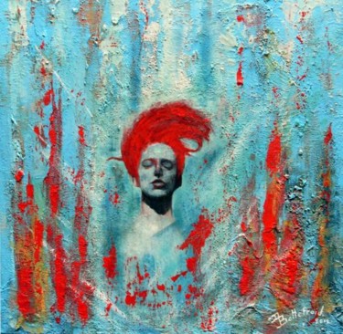Peinture intitulée "Abysse" par Danielle Bellefroid, Œuvre d'art originale, Huile