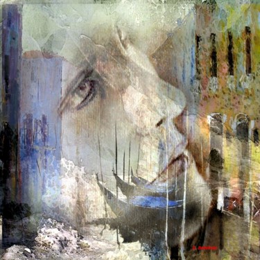 Arts numériques intitulée "venise-2030.jpg" par Danielle Bellefroid, Œuvre d'art originale, Peinture numérique