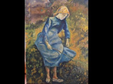 Peinture intitulée "la jeune paysanne d…" par Danielefort, Œuvre d'art originale