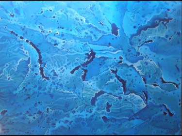 Painting titled "lumière bleue" by Danielefort, Original Artwork