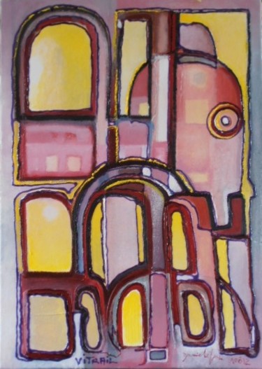 Peinture intitulée "vitrail" par Danielefort, Œuvre d'art originale