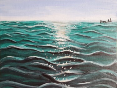 Painting titled "Waves" by Danielle Siauw, Original Artwork, Acrylic