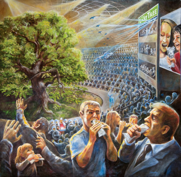 Peinture intitulée "The Last Tree" par Daniel Loveday, Œuvre d'art originale, Huile