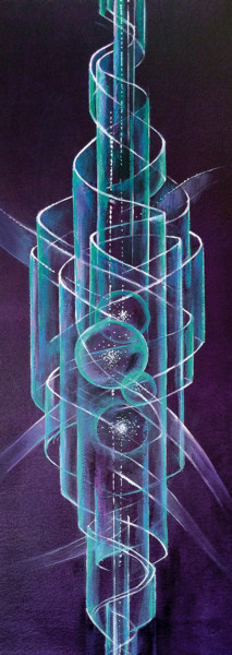 Peinture intitulée "DNA XV" par Daniel Loveday, Œuvre d'art originale, Acrylique