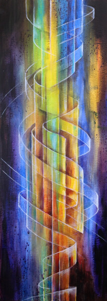 Peinture intitulée "DNA ILLUMINATED XIX" par Daniel Loveday, Œuvre d'art originale, Acrylique