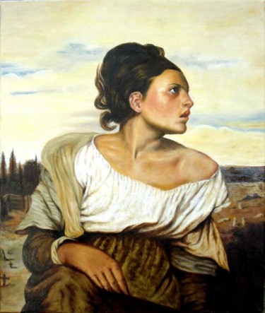 Peinture intitulée "Copie de la Jeune o…" par Daniel Lutaud, Œuvre d'art originale, Huile