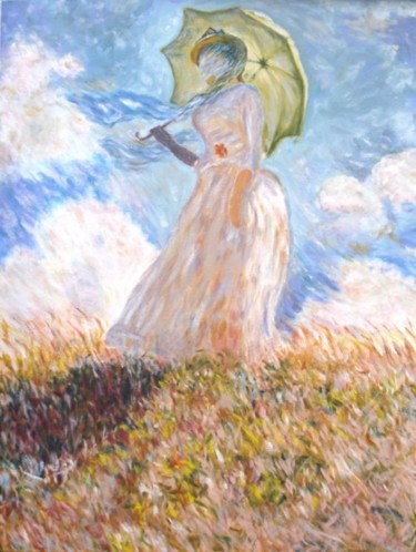Peinture intitulée "Copie de la Femme à…" par Daniel Lutaud, Œuvre d'art originale, Huile
