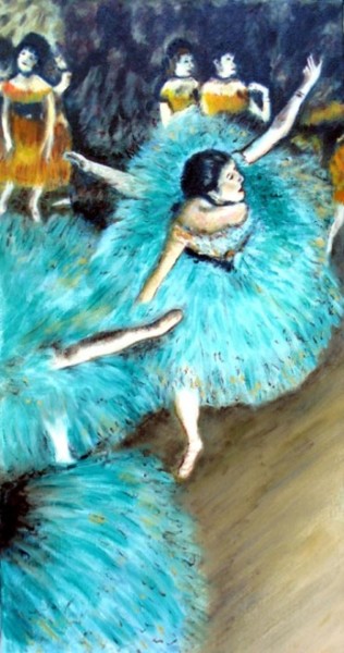 Peinture intitulée "Copie des Danseuses…" par Daniel Lutaud, Œuvre d'art originale, Huile