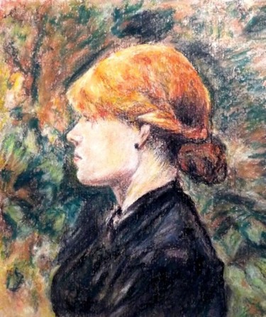 Pintura intitulada "Copie d un portrait…" por Daniel Lutaud, Obras de arte originais