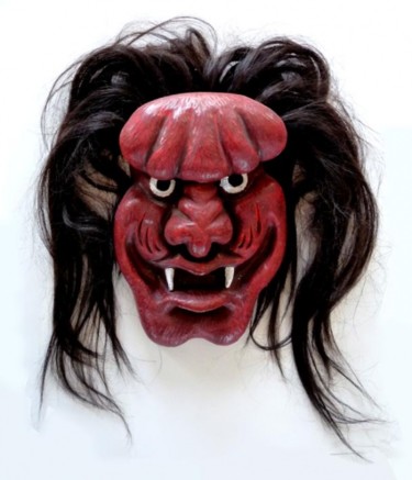 Escultura intitulada "Masque  Terre cuite…" por Daniel Lutaud, Obras de arte originais, Terracota