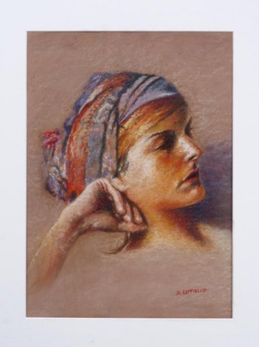Pittura intitolato "Copie d un portrait…" da Daniel Lutaud, Opera d'arte originale, Olio