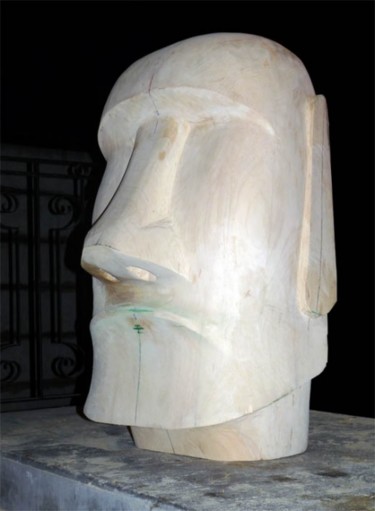 Escultura intitulada "Copie du Moai du Lo…" por Daniel Lutaud, Obras de arte originais