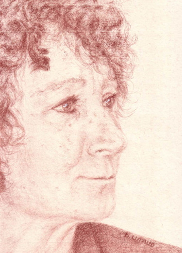 Dessin intitulée "Yvette Sanguine sur…" par Daniel Lutaud, Œuvre d'art originale, Pastel