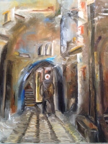 Painting titled "« EL MAMAR » Le pas…" by Danygil, Original Art, Oil