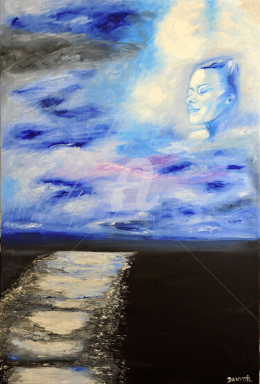 Peinture intitulée ""MOONLIGHT"" par Danygil, Œuvre d'art originale, Huile