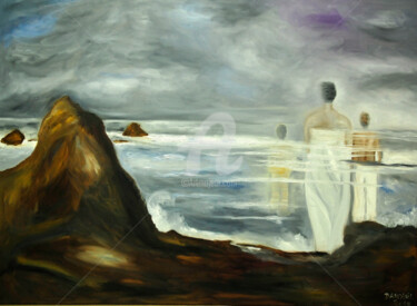 Peinture intitulée ""HORIZON INCERTAIN"…" par Danygil, Œuvre d'art originale, Huile