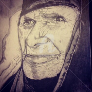 Drawing titled ""hajja"" by Danygil, Original Artwork, Pencil