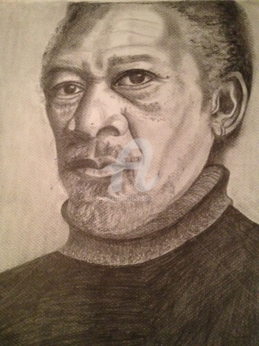 Dessin intitulée ""MORGAN"" par Danygil, Œuvre d'art originale, Crayon