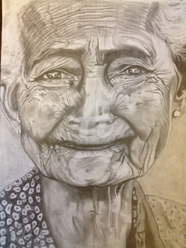 Drawing titled ""UNE MAMIE PARMI TA…" by Danygil, Original Artwork, Pencil