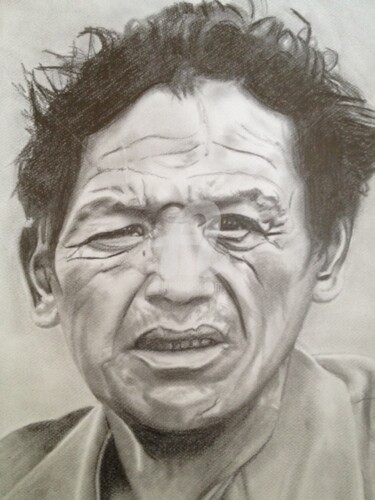 Drawing titled ""LE MIGRANT MEXICAI…" by Danygil, Original Artwork, Pencil