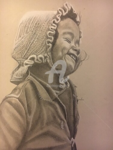 Drawing titled ""COUCOU"" by Danygil, Original Artwork, Silverpoint