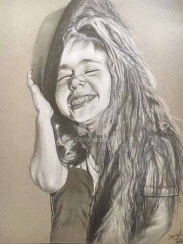 Desenho intitulada ""SOURIRE A LA VIE 3…" por Danygil, Obras de arte originais, Lápis