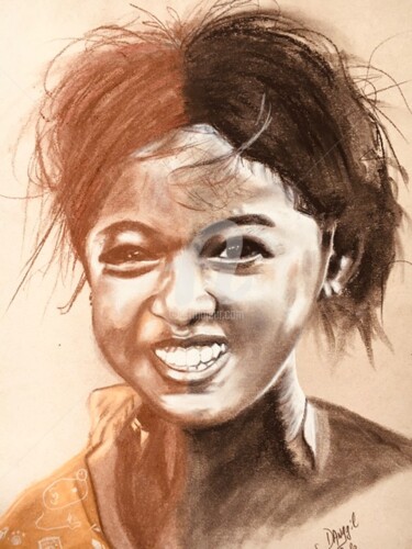 Drawing titled ""NEELA, la petite M…" by Danygil, Original Artwork, Pastel