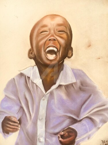"LAISSEZ-MOI RIRE" - "LET ME LAUGH" Dessin intitulée ""LAISSEZ-MOI RIRE"…" par Danygil, Œuvre d'art originale, Pastel