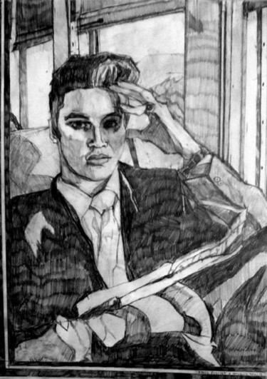 Painting titled "Elvis Presley" by Daniel Lyle, Original Artwork