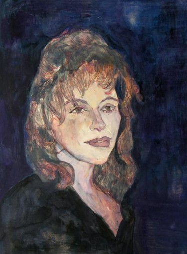 Painting titled "Carly Simon" by Daniel Lyle, Original Artwork