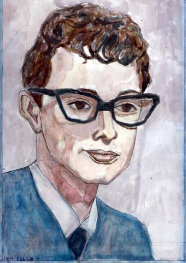 Painting titled "Buddy Holly" by Daniel Lyle, Original Artwork